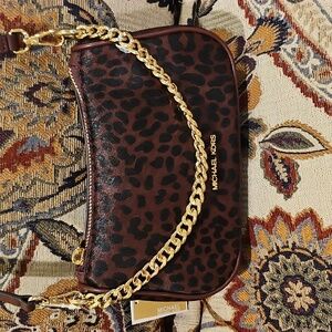 MICHAEL KORS - CARMELA Small Haircalf Pouchette Crossbody - NWT